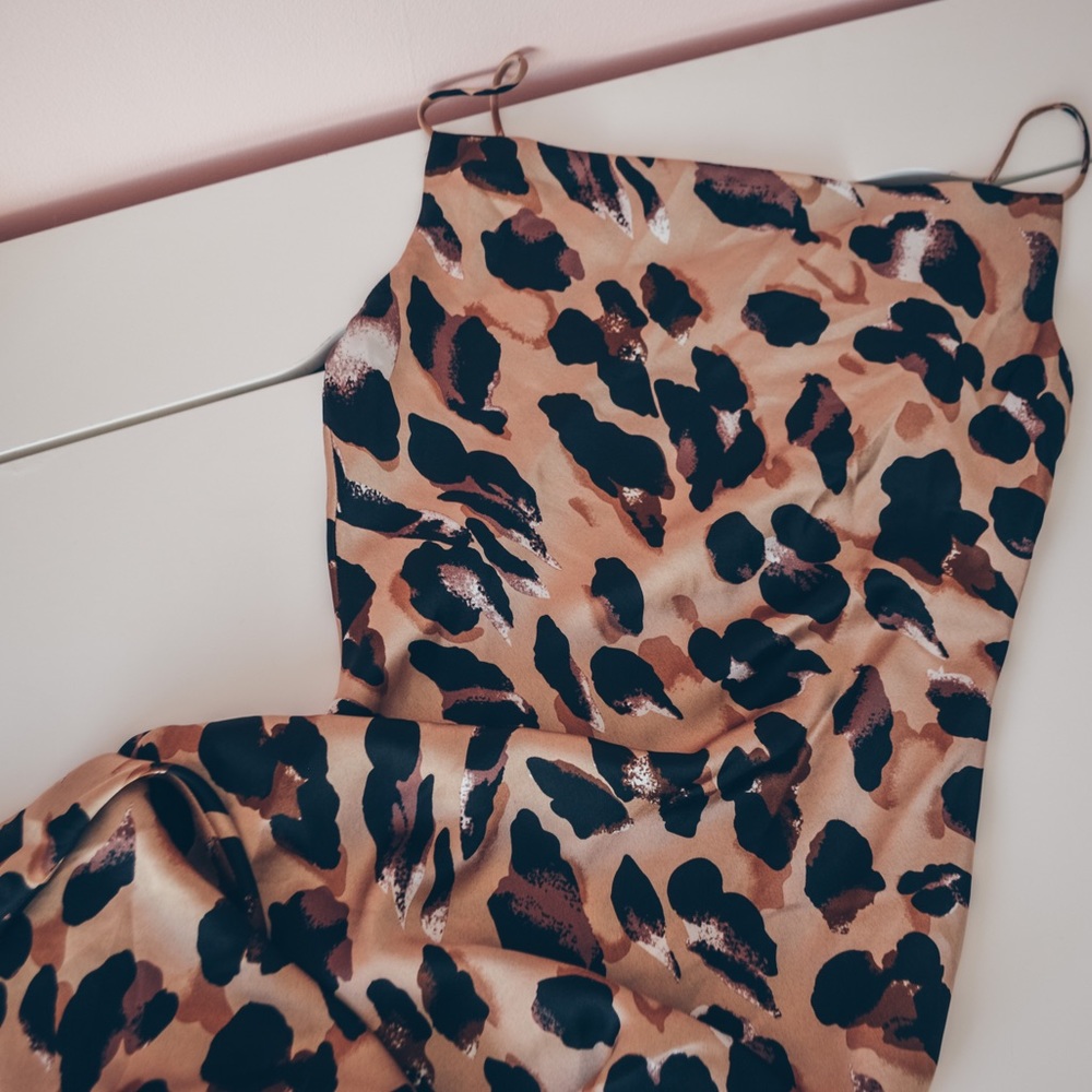 Small | Leopard Slip dress | Used once